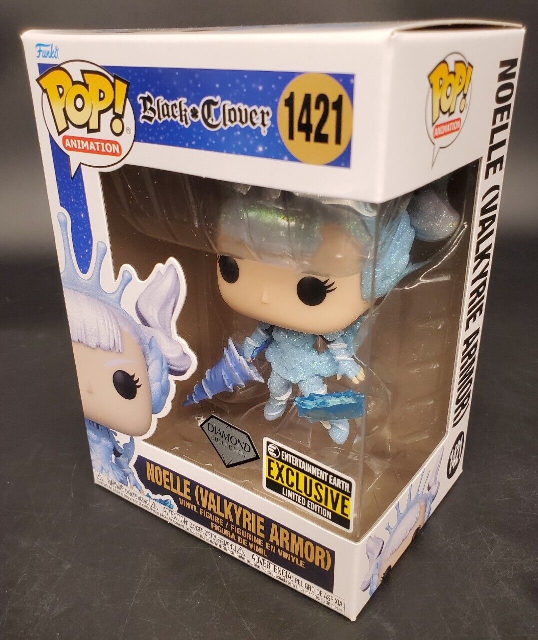 Black Clover Noelle (Valkyrie Armor) Diamond Glitter Funko Pop! Vinyl  Figure #1421 - Entertainment Earth Exclusive