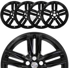 4 fits 2016-2018 Chevrolet Camaro 20" Black Wheel Skins Hub Caps Full Rim Covers