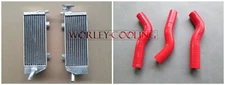 CA-Aluminum Radiator+RED hoses FOR KTM 250/450/505 SX-F/SXF 2007 2008 2009 2010