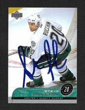 Steve Rucchin Signed Autograph 2002-03 Upper Deck Mighty Ducks Card #3 - COA