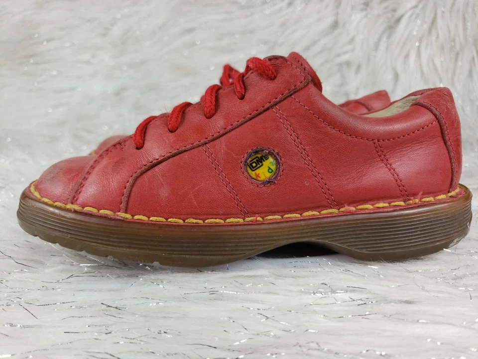 DR. MARTENS Doc Kids Red Leather Lace Up Shoes Kids Size US 11 - Image 4 of 4