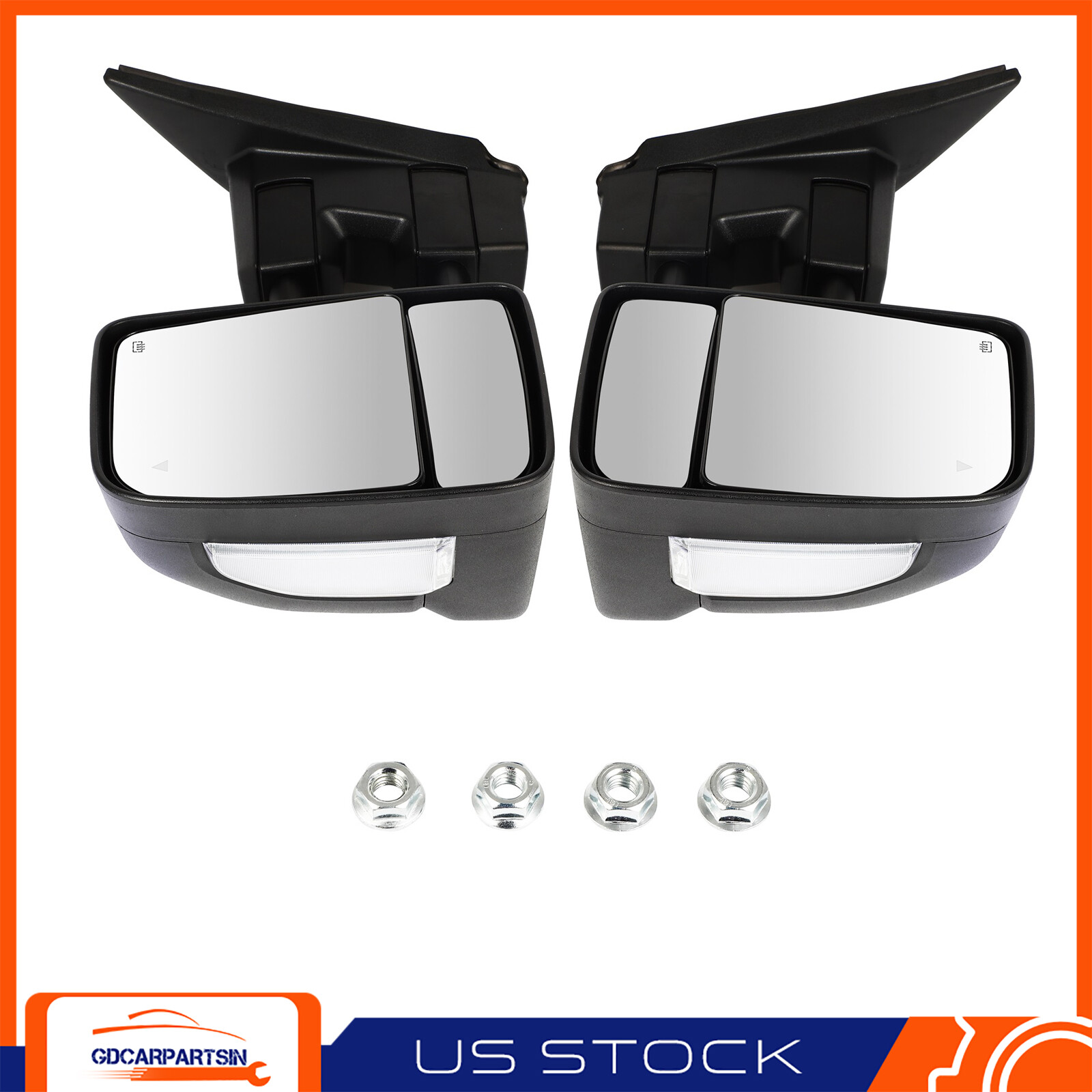 Power Heated Turn Signal BSM Puddle Lamp Memory Mirror For Nissan Titan 15-2021