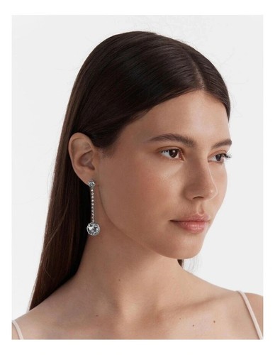 Mimco Sparkle Drop Earrings in Silver New *Genuine RRP $99 Stunning + Dust Bag - Picture 2 of 5