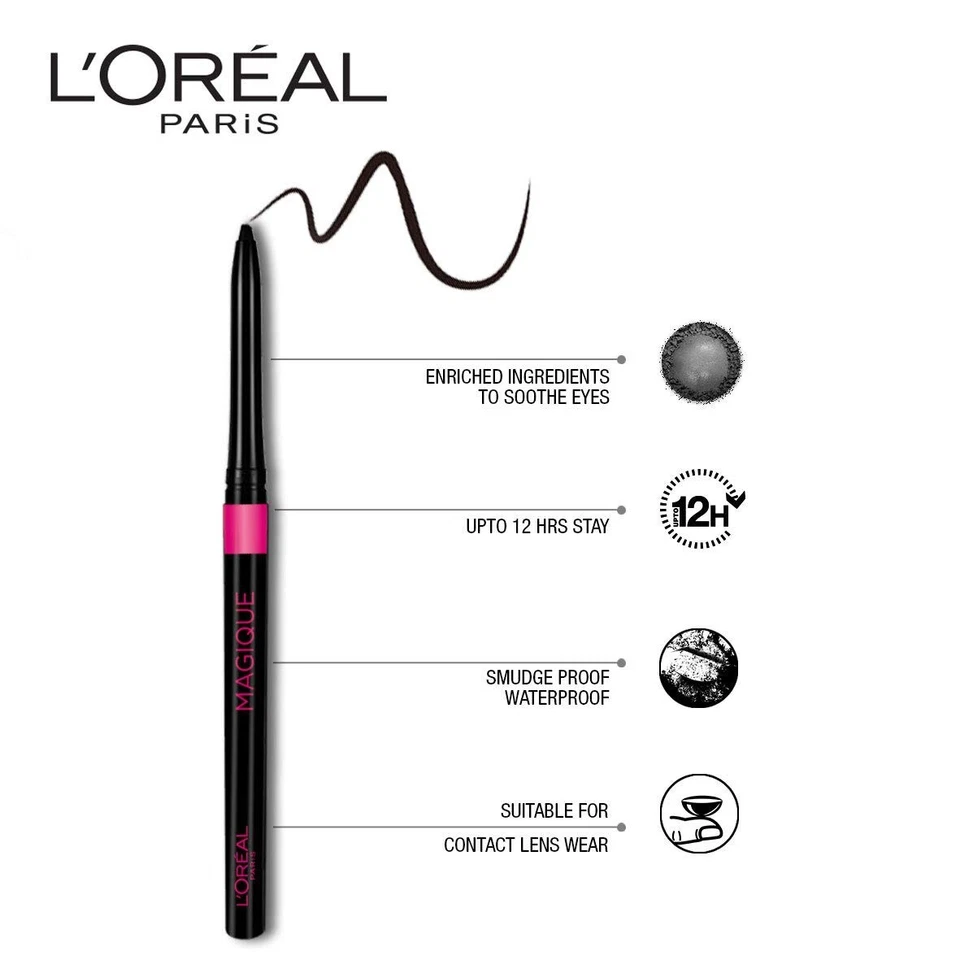 L'Oreal Paris Kajal Magique Matte Finish 0,35G (Black) - Image 4 of 4