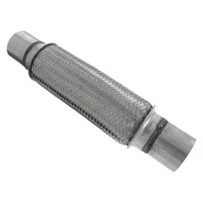 iD Select 201 SS Single Braid Exhaust Flex Pipe 2.3" Inlet, 14.8" Length