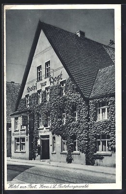 AK Horn i. L., Hotel zur Post, Bes. Wilh. Oppermann, Aussenansicht 1940 