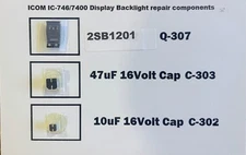 Icom IC-746(pro), IC-756(Pros) IC-7400 Series Backlight repair Kit