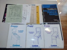 Gottlieb Pinball Paperwork Lot Technical Update Service Info