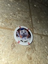 2015 TOPPS CHIPZ  Mr Met Mascot Magnetic White Poker Chip Citi Field Shea NY Mrs