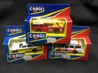 VINTAGE NIB! Lot of (3) Corgi Die-Cast Cars - Ambulance, Fire Truck & Police Car