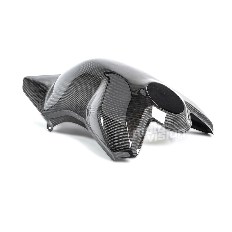 Cache réservoir carbone Ducati Streetfighter V4 pour protéger des frottements de combinaison