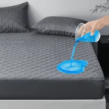 Mattress Protector Deep Pocket Waterproof Breathable Fitted Bed Cover Protector