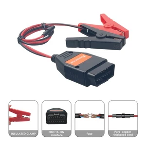 Car Jump Starter OBDII Emergency Smart Clip Power Battery Charging Clip Tool;;