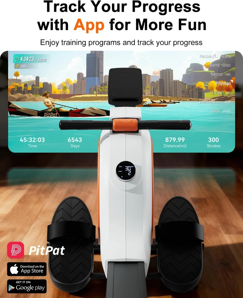 Rowing Machines 32 Levels Resistance, Maximum Load of 136KGApp contro - Image 3 of 4