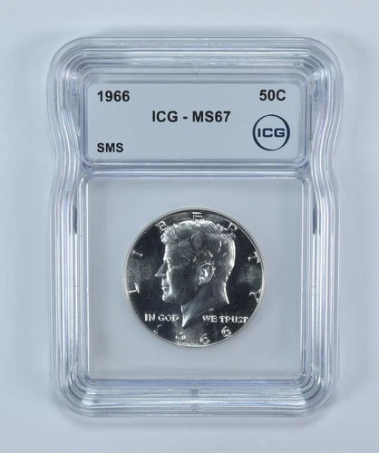 1966 Kennedy Half Dollar SMS MS67 ICG