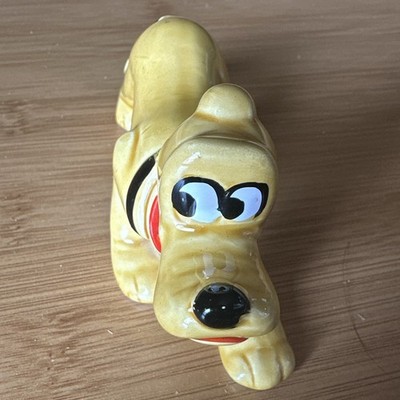 Vintage Walt Disney Productions Ceramic Pluto Dog Figurine Japan Collectible