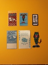 AC/DC 4- ORIGINAL BACK STAGE TOUR PASS 2- PATCHES LOT