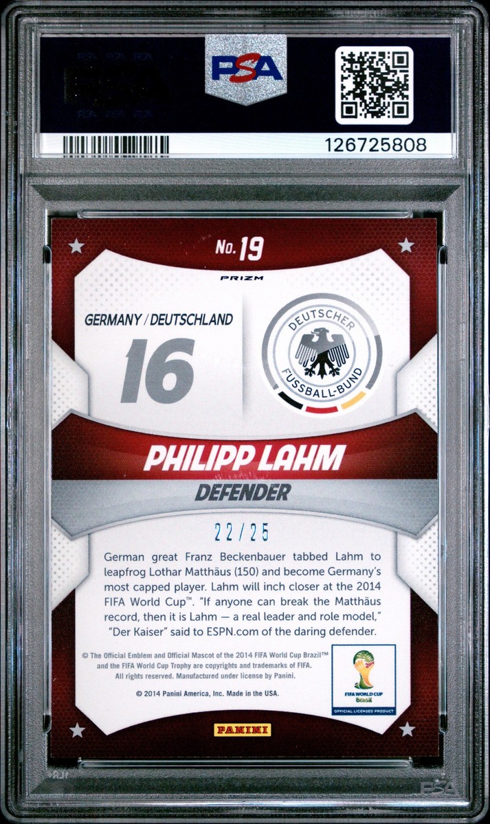 2014 Panini Prizm World Cup - World Cup Stars Philipp Lahm #19