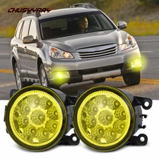For 2010-2012 Subaru Outback Front Driving Bumper Fog Light Yellow Lens Lamp