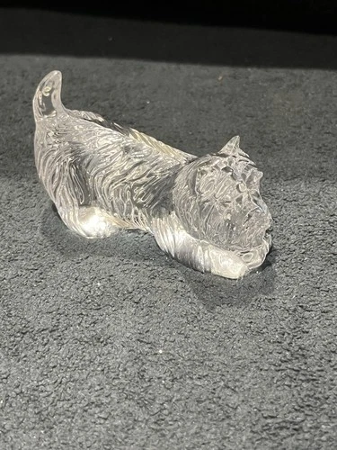 Vintage Collectible Waterford Crystal Scottish Terrier Dog Figurine