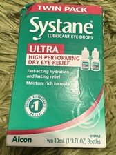 Alcon Systane ULTRA High Performance Lubricant Eye Drops Twin Pack Exp 5/28 Seal