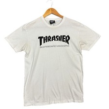 Thrasher Skateboard Magazine T-Shirt Mens Medium White Logo Tee San Francisco