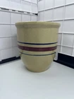 Vintage Roseville Crock: Blue And Red Striped Stoneware Crock RRP Co Pottery