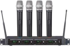 GTDaudio 4 Handheld Wireless Microphone Cordless mics System 2477Y R6