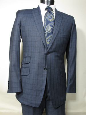 Tom James Royal Classic Suit 41 42 Holland Sherry Savile Row Navy Blue 120S Wool