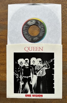 Queen / One Vision / 45 w/PS / Iron Eagle Movie / 1985 / NM