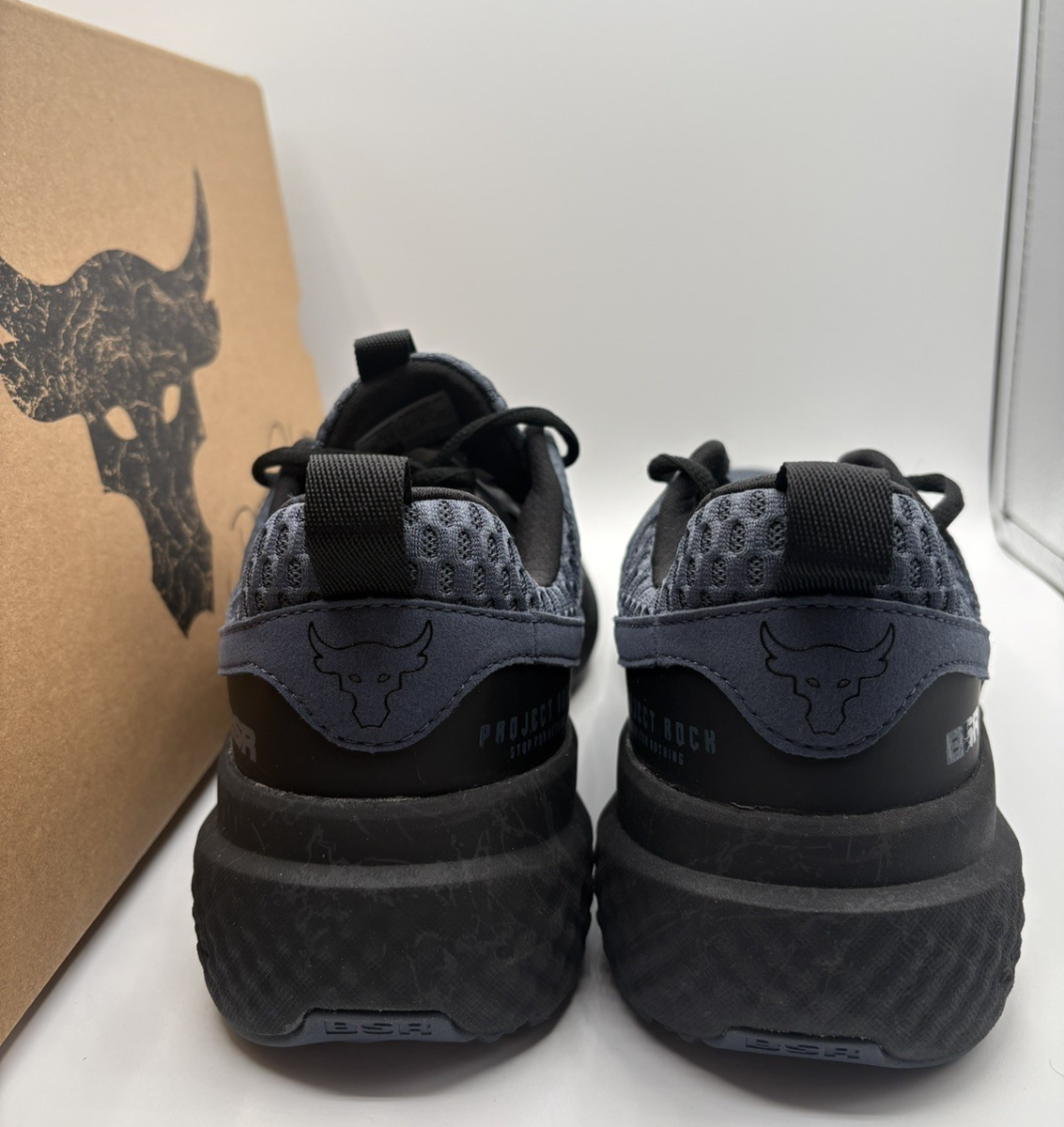 Under Armour Project Rock BSR 5 Men Size 12 Grey Black Training 3028296-044 NEW Under Armour Project Rock BSR 5 Grey Black Training 3028296  main image 4