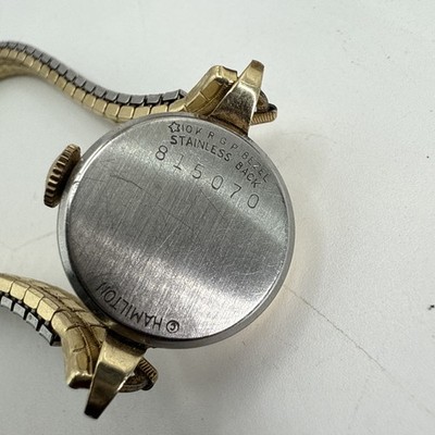Hamilton Swiss Ladies Watch 815070 Manual Wind 10K RGP Bezel 