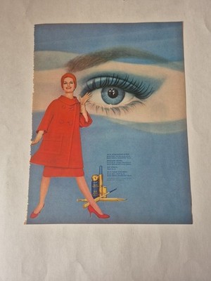 Original Max Factor Makeup Magazine Ad Eyeshadow Mascara Eyeliner Eye Pencil