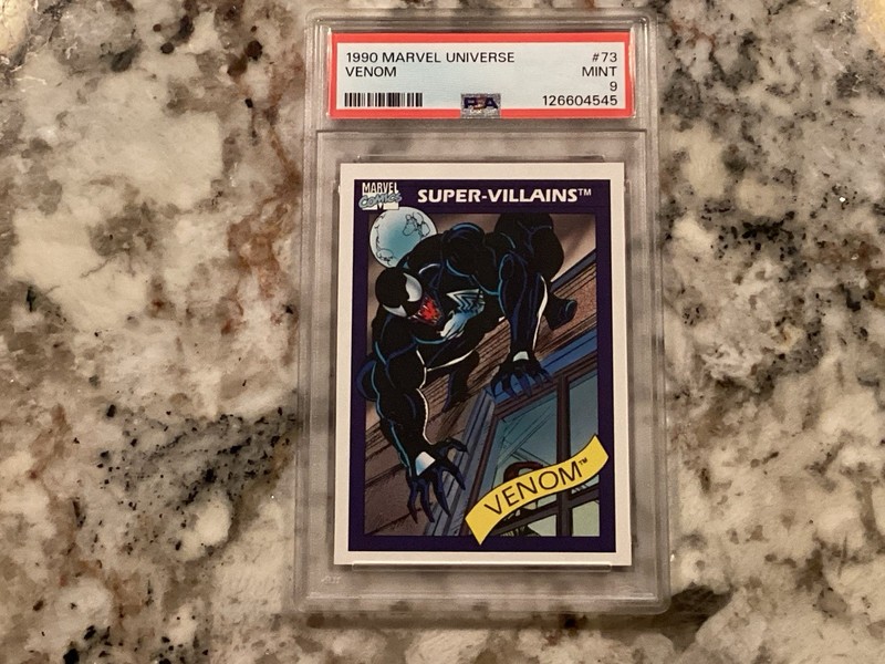1990 Marvel Universe Venom PSA 9 MINT #73 Beautiful Card