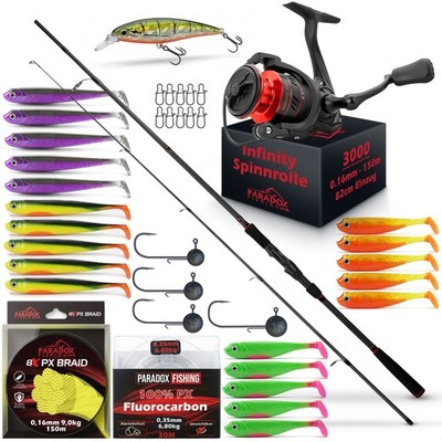 Zander Komplett Set Firetiger Spinnrute 15-35g + 3000 Infinity Rolle