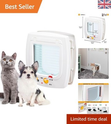 Elegante Schaukel 5 Haustierklappe für Katzen & Hunde - einfache Montage mit Stoßdämpfer