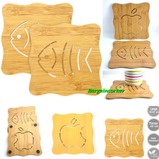 Wooden Placemat Heat Insulation Pad Work Top Coaster Table Surface Protector