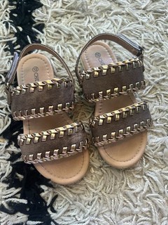 Sandalias Cherokee para niñas marrón oro rosa talla 12