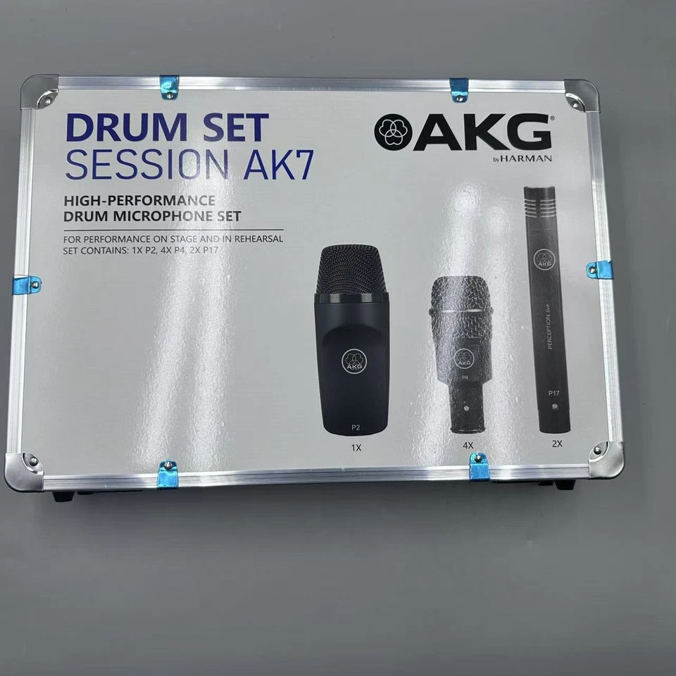 AKG Juego de Batería Sesión I - Juego de Micrófonos de Batería de Alto Rendimiento de 7 Piezas P2 P17 P4 Foto 2 de 4