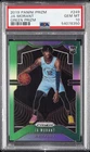 2019 PANINI PRIZM GREEN PRIZM #249 JA MORANT ROOKIE RC PSA 10