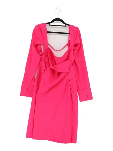 Abito midi donna Jacquemus UK 18 rosa lana con elastan linea A