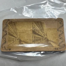 Vintage AUBURN PRISON Cell Block Stereoview Photo NY State well worn