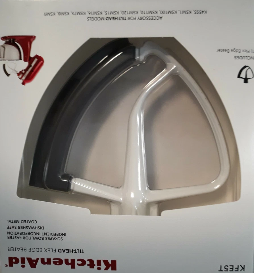 KitchenAid Cabezal Inclinable Flex Edge Batidor, 4.5/5 Cuartos de Cuarto, Blanco - Accesorio Original Foto 4 de 4