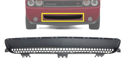 For 2008 2009 2010 New CAPA Bumper Lower Grille Dodge Challenger Textured Gray