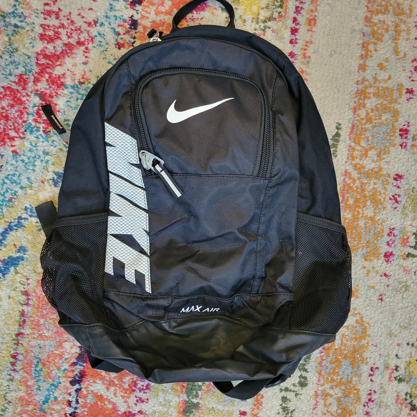Nike Max Air Backpack Black Hiking School Laptop Trav… Gem