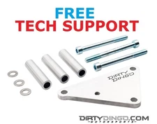 Dirty Dingo LS Camaro Gen 3/4 Drivers Side Billet Idler Pulley Bracket + Pulley