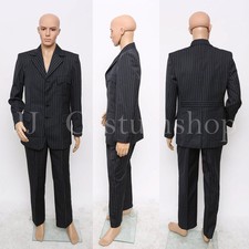 Dr Black Suit Light Blue Pinstripe Set  <Custom Made>