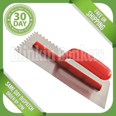 BB TILING PLASTERING ADHESIVE SPREADING TROWEL NOTCHED PLASTERERS SERRATED TOOL