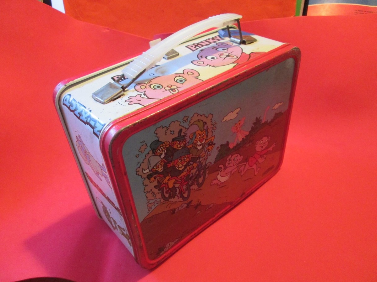 1984 Pink Panther and Sons Metal Lunch Box With Thermos VINTAGE