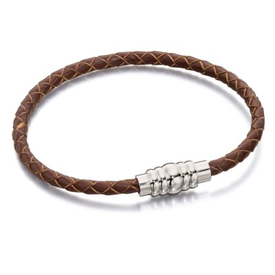 Fred Bennett dünnes Lederarmband mit Magnetverschluss 23 cm B4727